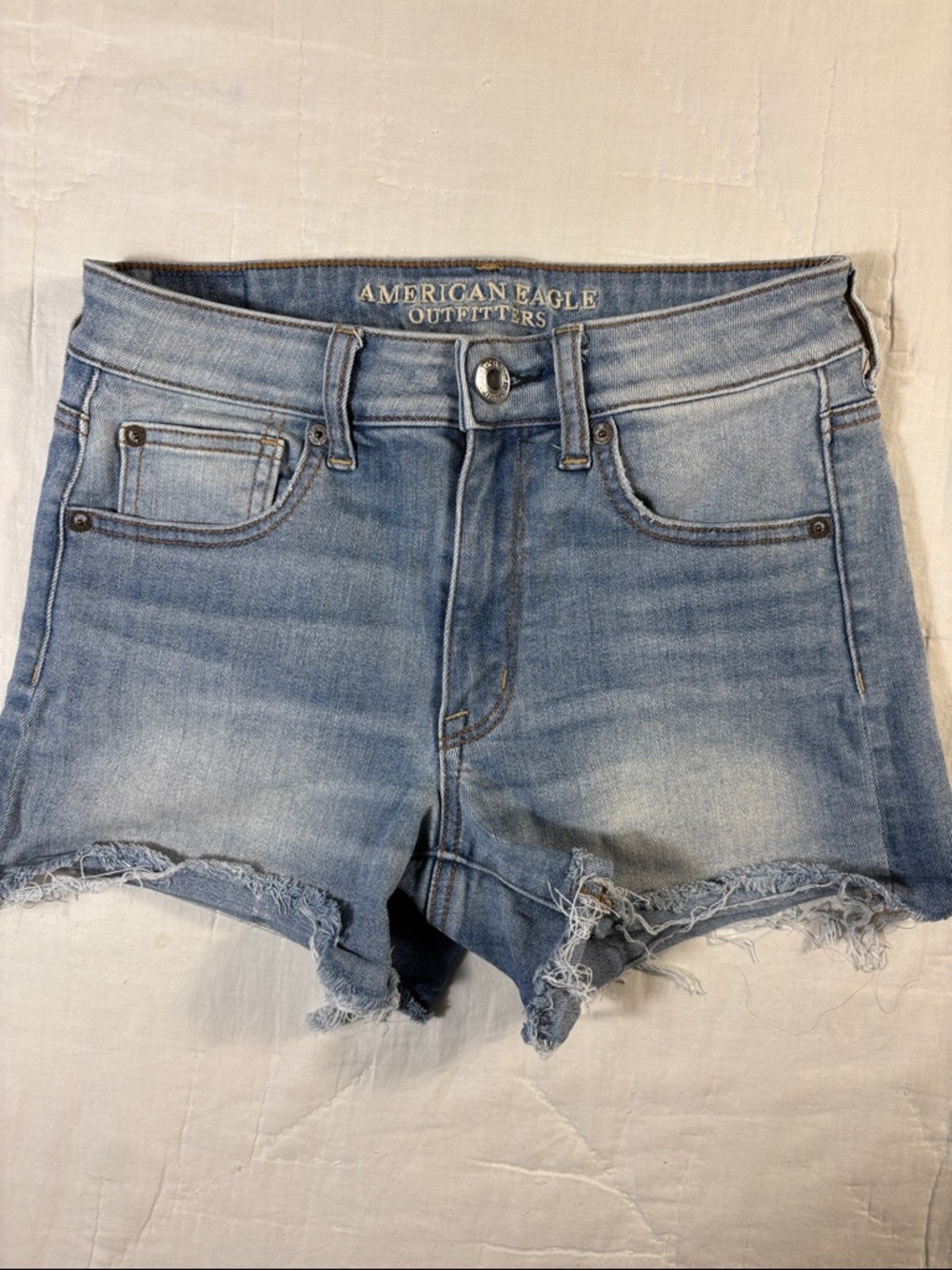 American Eagle Outfitters High-Rise Shortie Cut-Off Denim Shorts Size 6